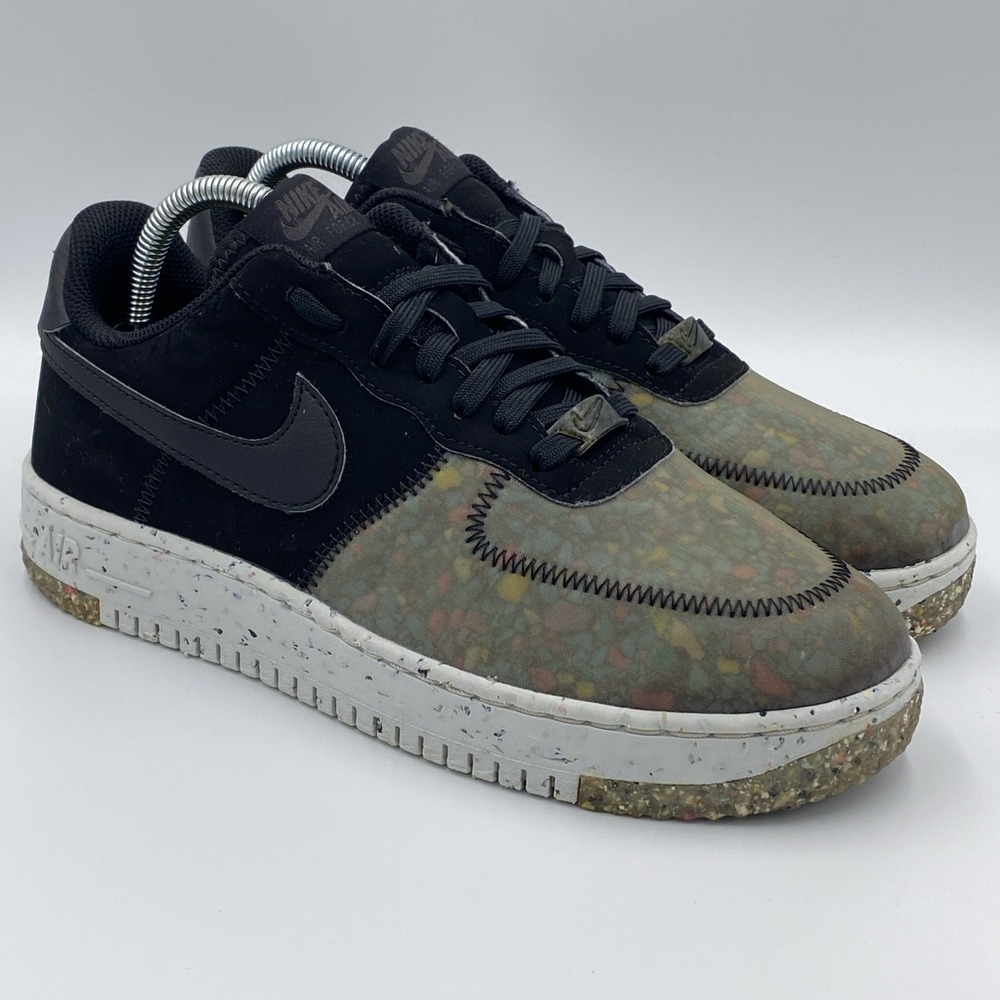 Nike Air Force 1 Crater Men's 7.5 Recycled Black Photon Dust Sneakers CZ1524-002 - Picture 2 of 8